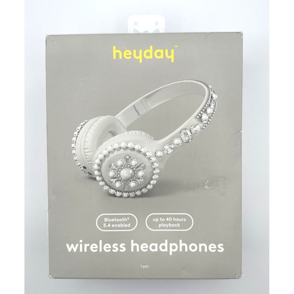 Heyday Jewelled Gem Embellished Wireless Headphones Bluetooth Ready New in Box